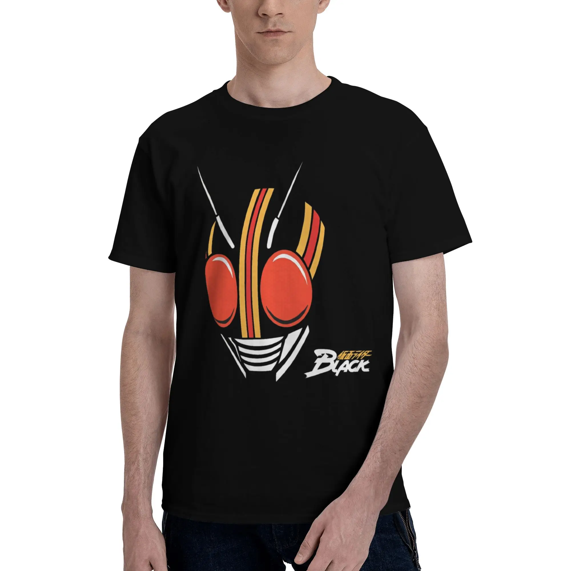 Camiseta Bandai Kamen Rider Black (3) para hombre, ropa, camisetas de ocio, camisetas de manga corta, 100% algodón