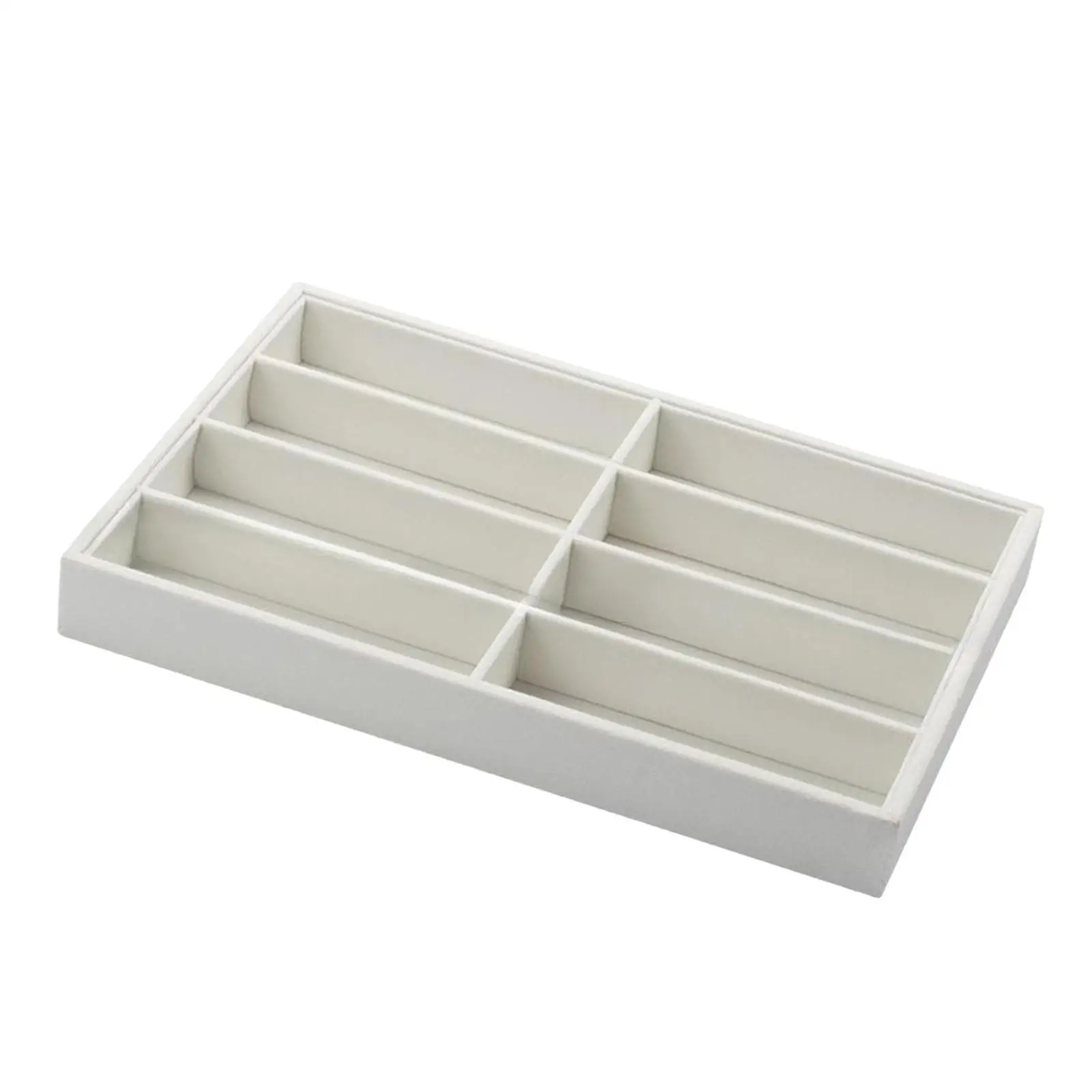 Sunglasses Organizer Tray Container Multi Functional Elegant Jewelry Holder 8 Compartments Glasses Display Case for Desktop