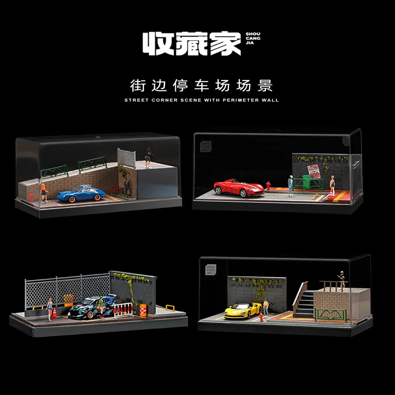 

1/64 Simulation Street Wall Road Miniature Scene Model Scene Building Accessories DIY Collection Gift