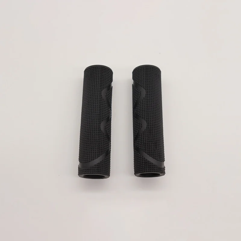 Pair of Comfortable Black Bike Handlebar Grips, 18MM Inner, 100MM Length, TPE Rubber, Non-Slip