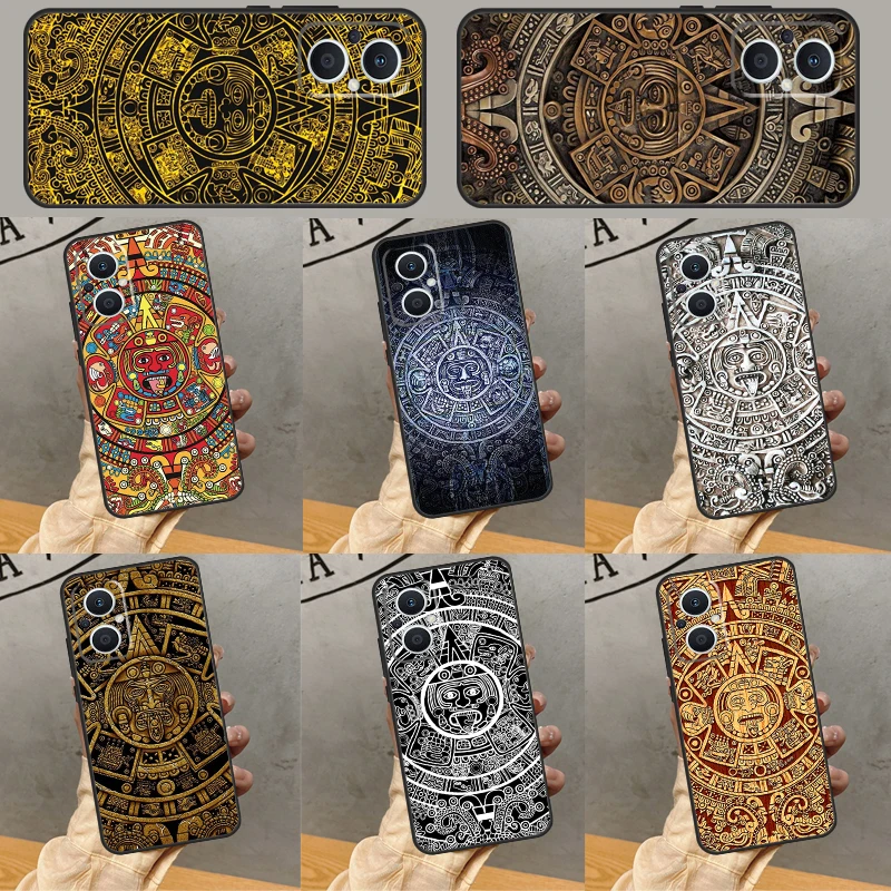 Mayan Calendar Phone Case For OPPO Reno 8 Lite 7 6 5 4 3 8T 2Z 5Z 4Z Find X5 Lite X3 X2 Neo X6 Pro Cover