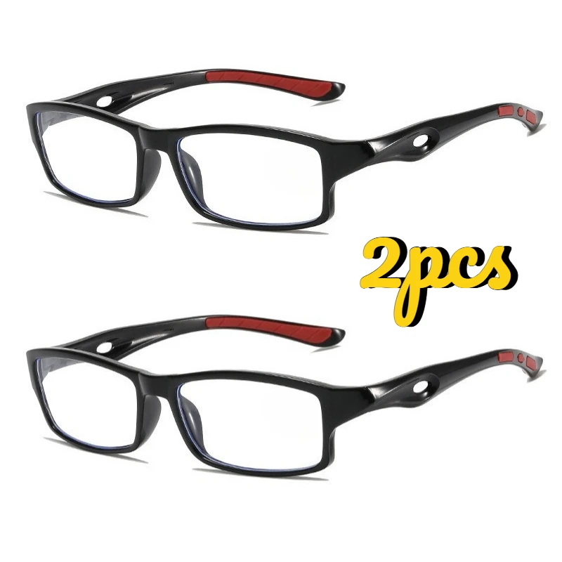 2Pcs Sport‑Style Reading Glasses, Multi‑Color Fashion Set, Lightweight & Snug Comfort Fit, +1.0‑+4.0 Diopters Available