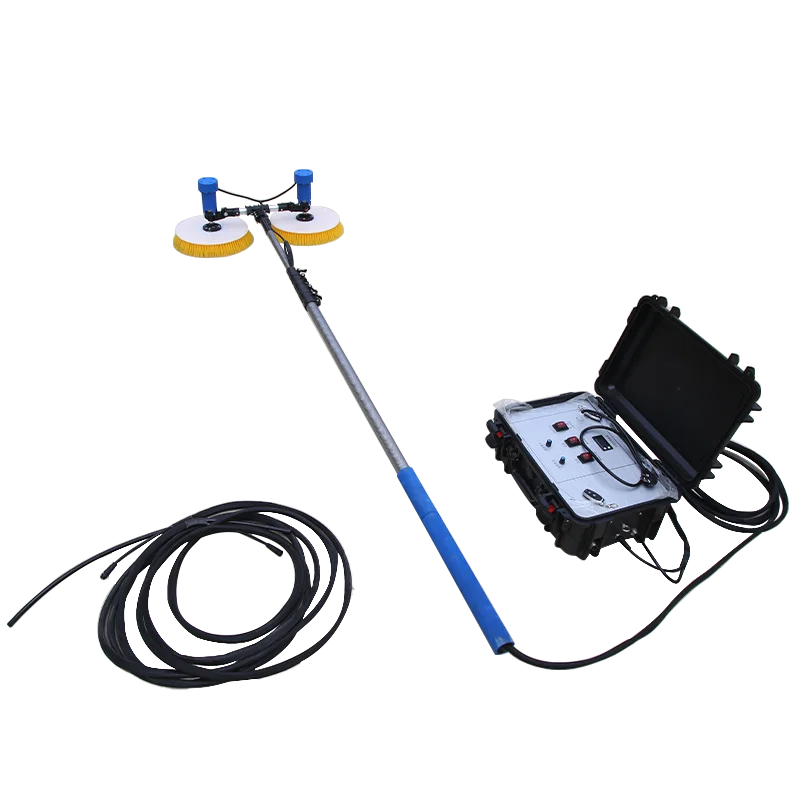 

Double-Head Solar Panel Window Glass Cleaning Robot Remote Control Lithium Battery Dry/Water Cleaning Modes Effective Cleaning