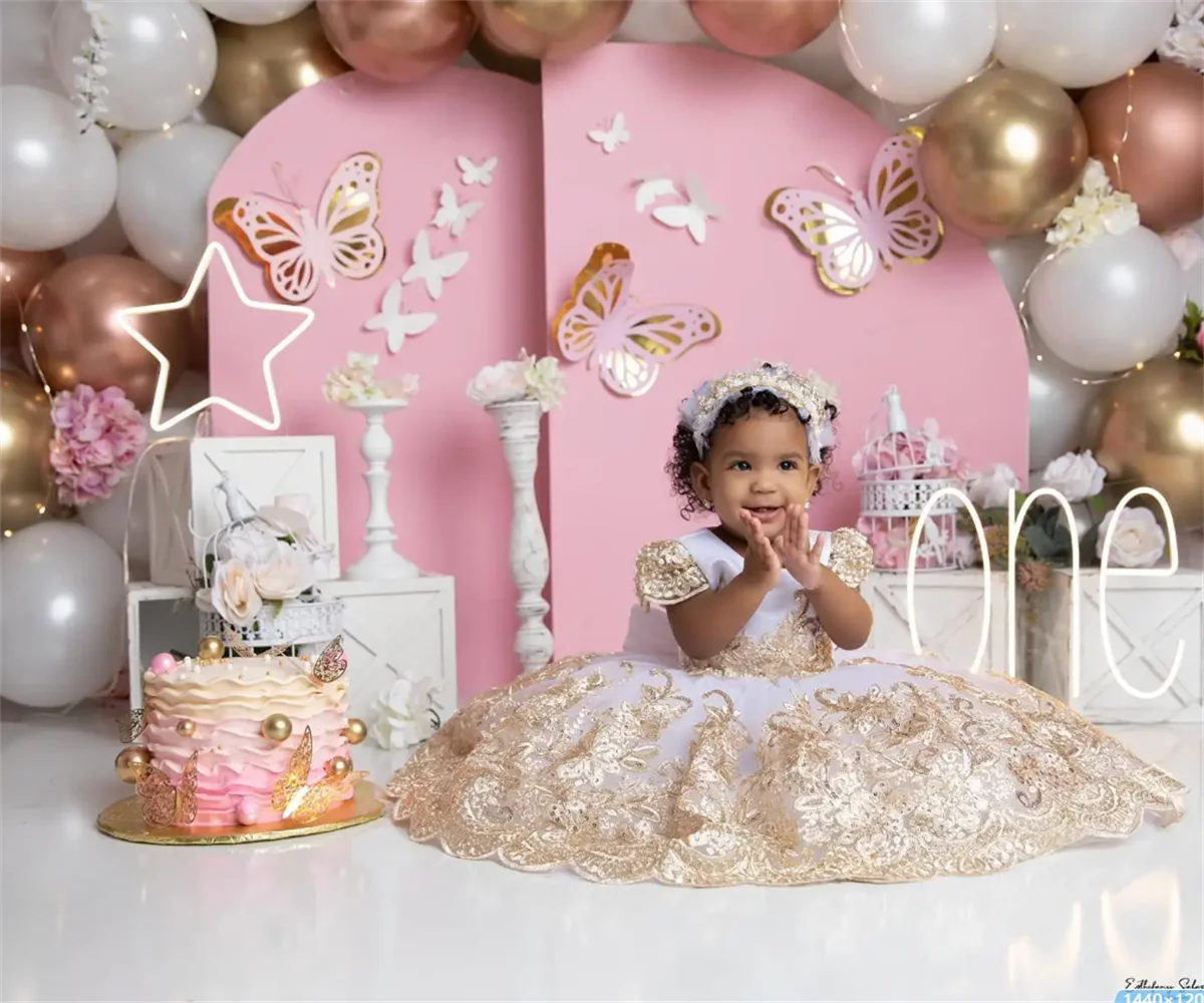 Vestidos de baile con apliques dorados para niña, vestidos de flores para sesión de fotos, vestidos de fiesta de cumpleaños para niños, vestidos de invitados de boda