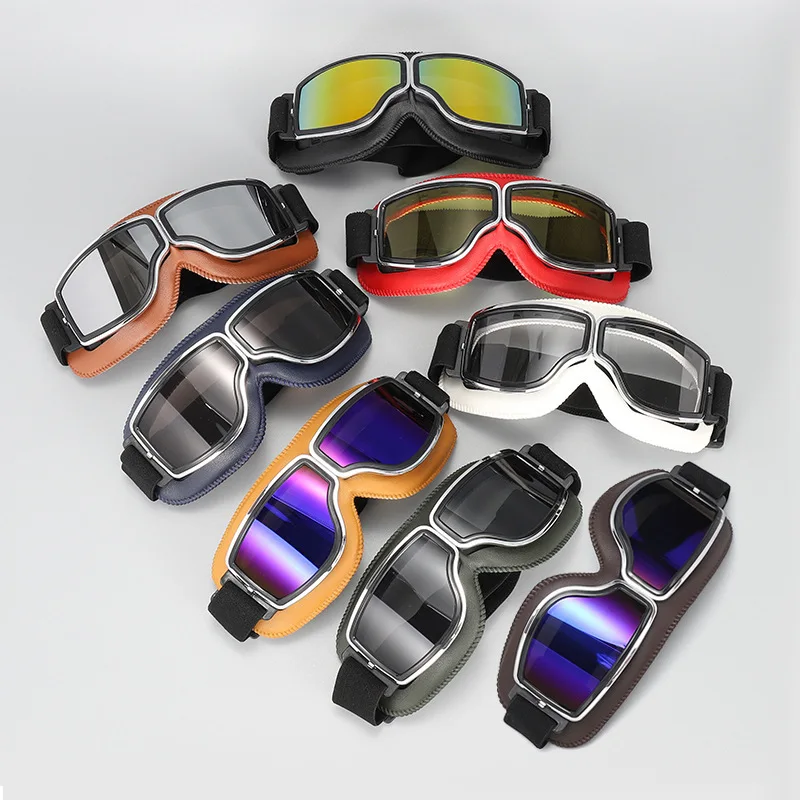 

2025 New Motorcycle Goggles for Harley Riding, Windproof Dustproof Polarized Lens, UV400 Protection for Off-Road Sports Glasses