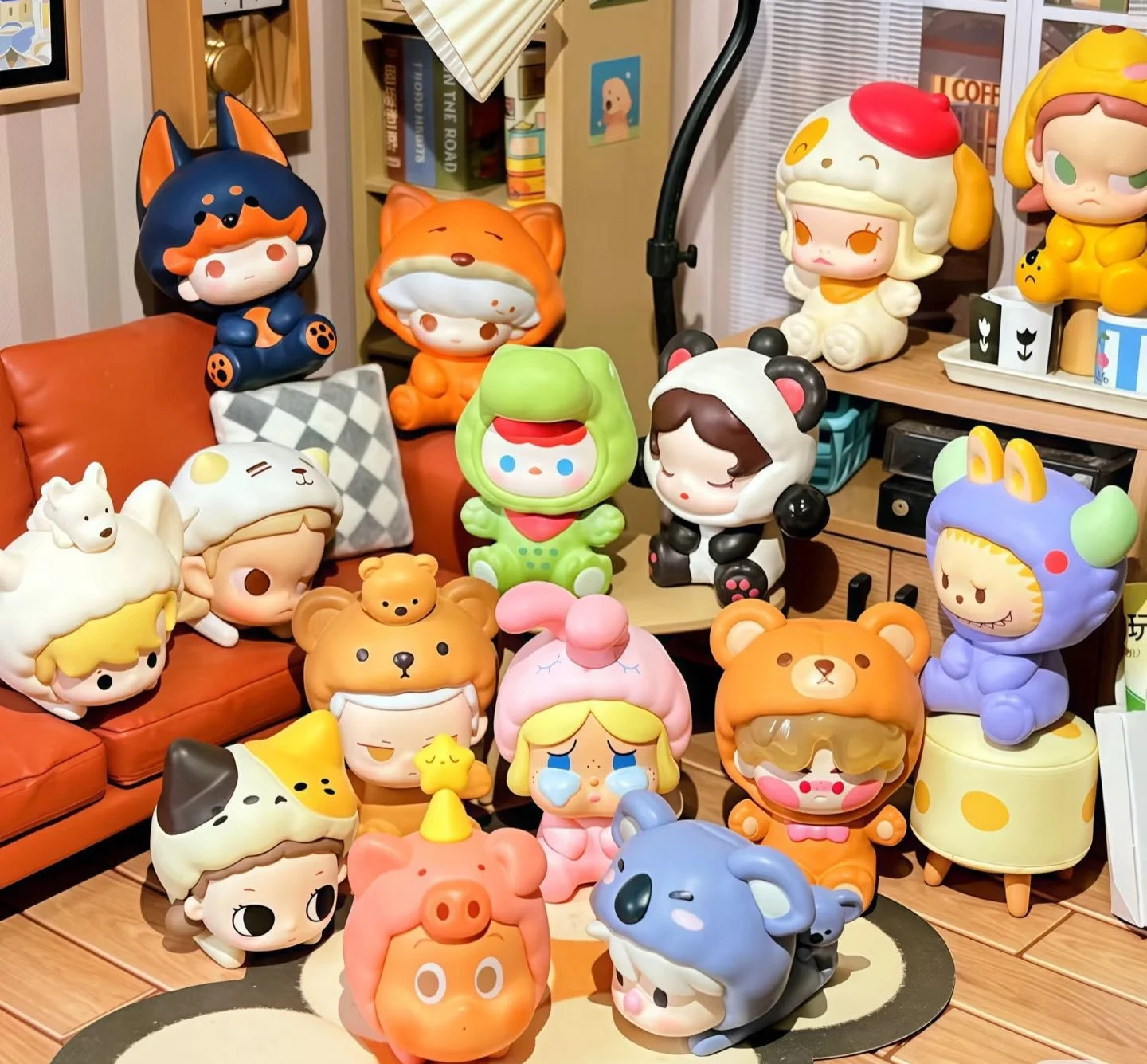 

На месте, натуральная пижама в стиле поп-боа, серия Cross Dressing, слепая коробка, милая глухая коробка в виде фасоли, фигурка, коллекция игрушек, настольная милая кукла