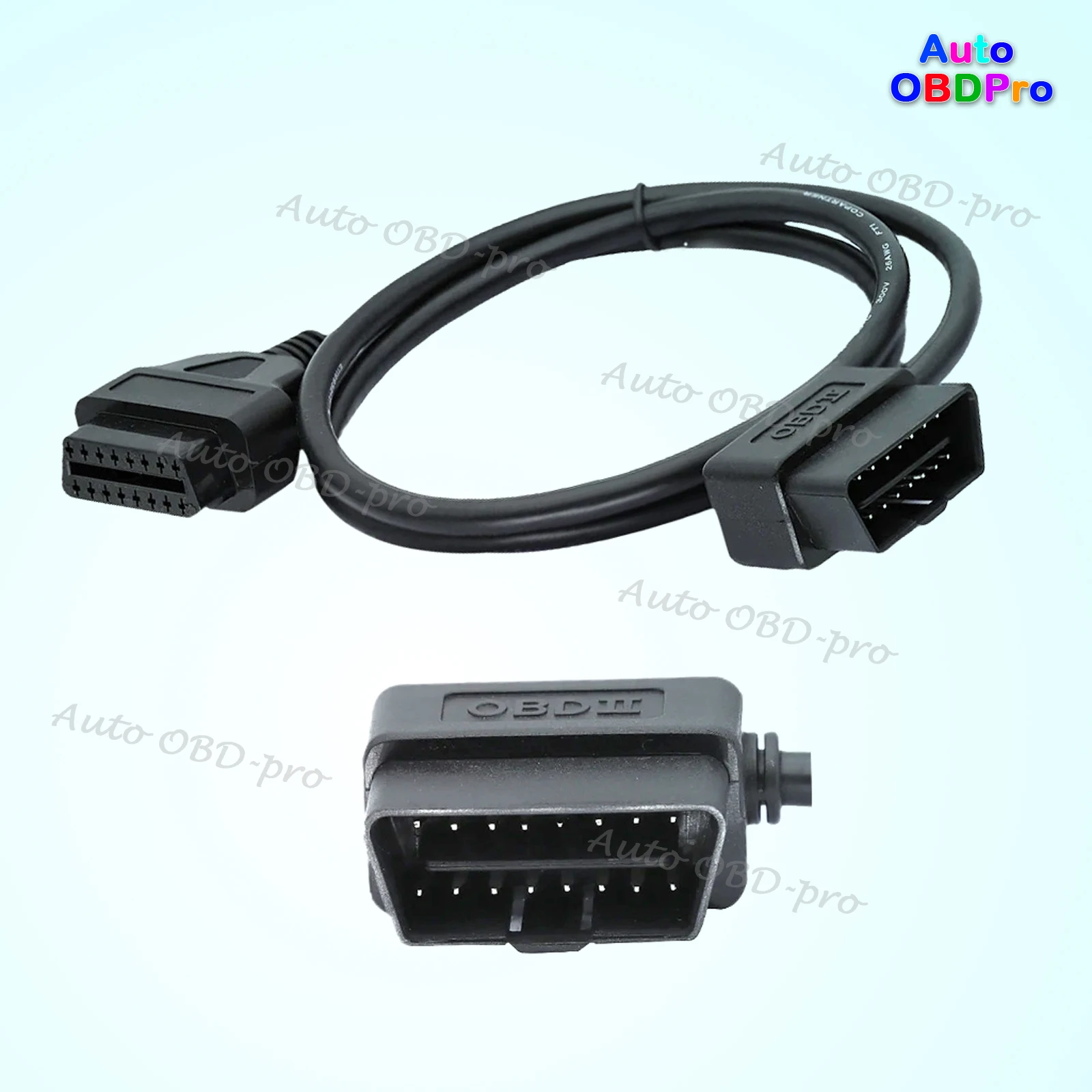 

OBD2 16-контактный удлинитель для автомобильного диагностического сканера, удлинительный кабель адаптера OBDII диагностический кабель «папа-мама»