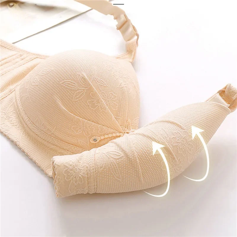 Sutiãs push-up sem fio para mulheres, tamanho grande, ajuste de copo cheio, tops sem costura bralette, cueca sem costura peito grande