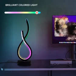 1PC Nordic style more than the heart table lamp, three-tone light/magic running horse light, suitable for gaming room living roo