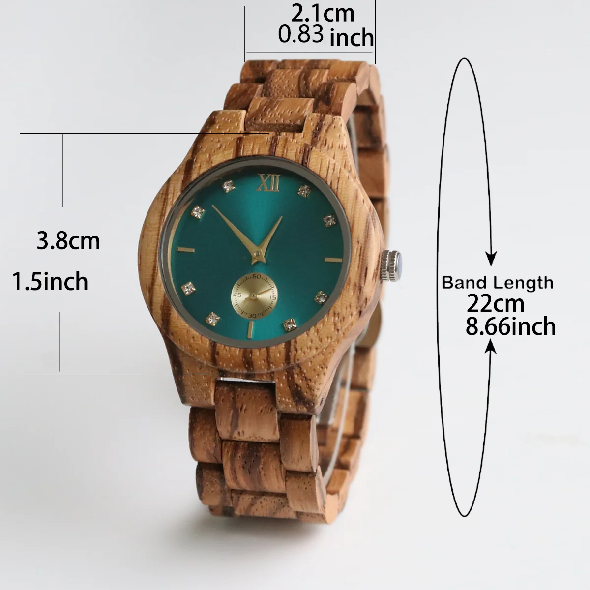 Gold Watch Luxury Casual Fashion Wood Wrist Watches For Women Simulated Diamond Dial Anniversary Personalized Gifts for Ladies