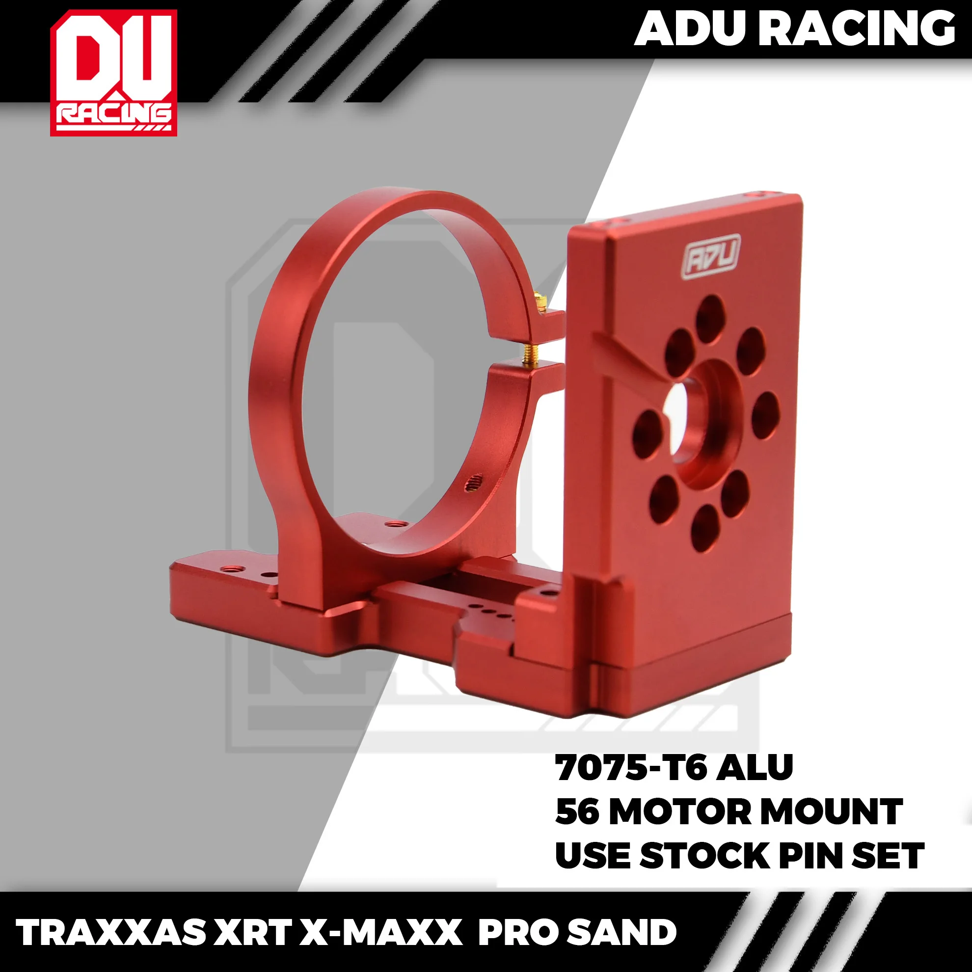 ADU RACING 7075-T6 ALU TAIL HOOP 1/5 X-MAXX XRT PRO SAND motor mount for HOBBYWING CASTLE 56 2028 motor with stock pin set