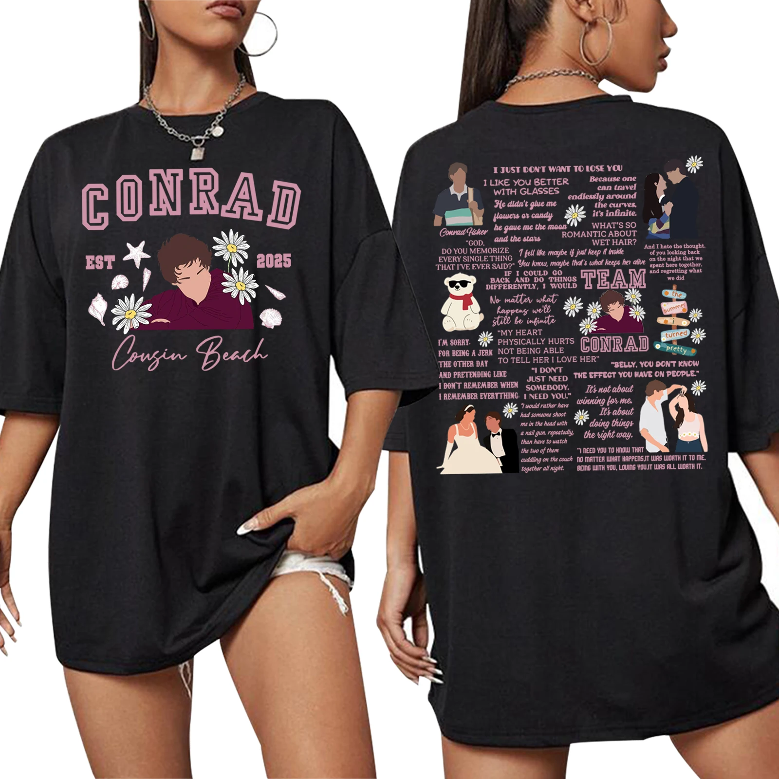 

Team Conrad Belly Jeremiah 2025 Shirt for Fan Gift The Summer I Turned Pretty Graphic Print Oversized Men Women Short Sleeve Top