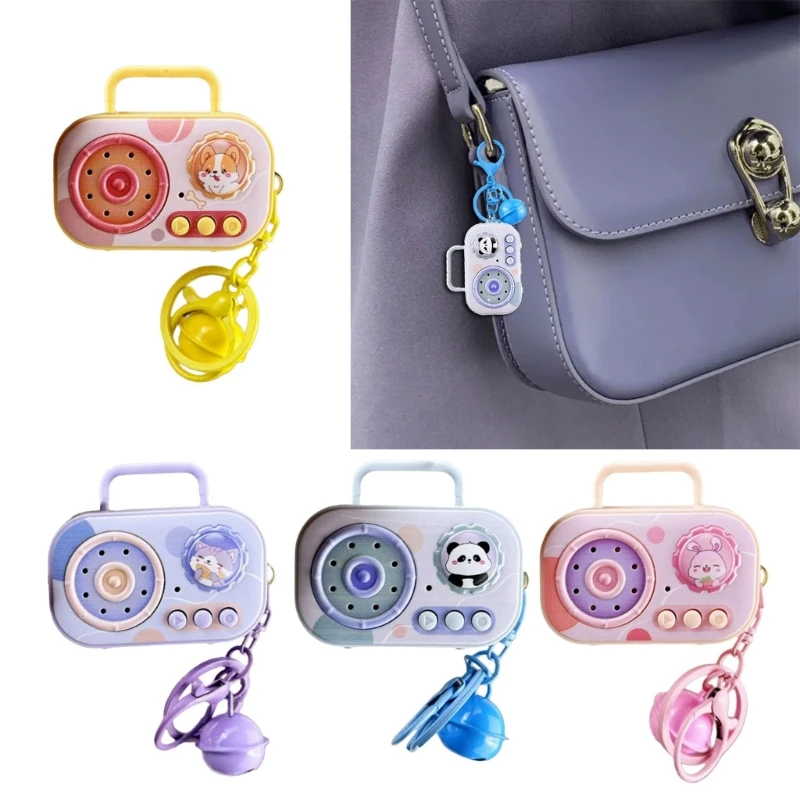 Vintage Recordable Music Box Keychain mit Musik -Wiedergabelaufnahmefunktion