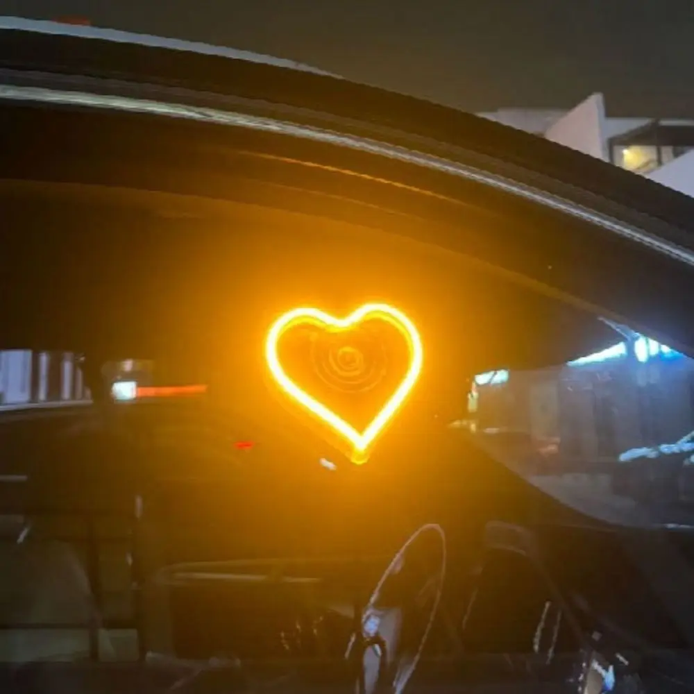 

Heart-shaped Car LED Ambient Lights Love Heart Window Decoration Auto Interior Atmosphere Lamp with Remote Control DIY