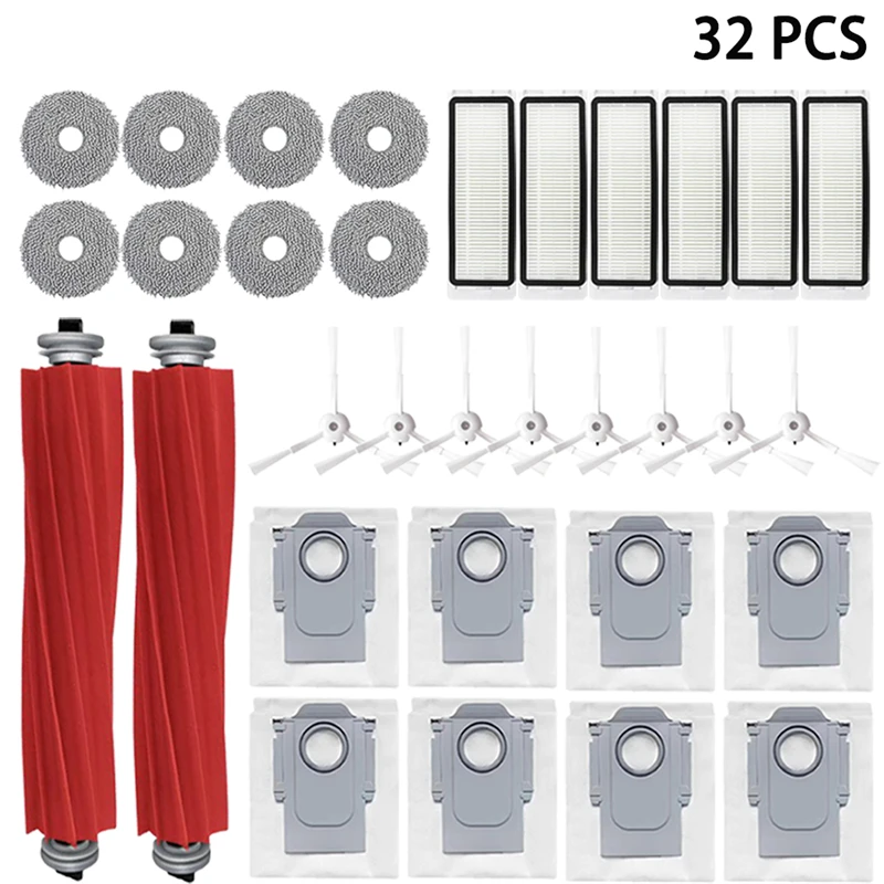 Roborock Q Revo P10 A7400RR روبوت أسبرادور إكسسوارات cepillo الجانبية الرئيسية filtro Hepa paños de fregona bolsa de polv