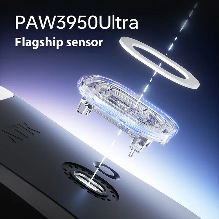 ماوس ألعاب لاسلكي جديد ATK F1 V2 3 وضع PAW 3950 Ultra Double 8k 44g خفيف الوزن بيئة العمل ماوس رياضي إلكتروني ملحقات كمبيوتر مخصصة