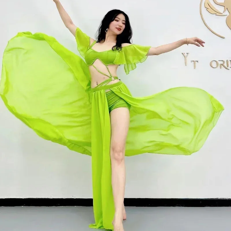 Kompletny zestaw kostiumów do tańca brzucha dla tancerki, profesjonalne kostiumy do tańca brzucha dla kobiet, damskie sukienki do występów