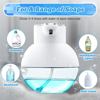 400 Ml Automatic Soap Dispenser Foam Foaming Hand Soap Dispenser Wall Mounted IPX5 Waterproof For Kitchen And Bathroom