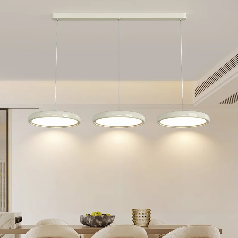 Pumpkin Shaped Beige Pendant Light Bedroom Bedside Lamp Modern Living Room Bar Counter Entrance Foyer Head Hanging Line Light