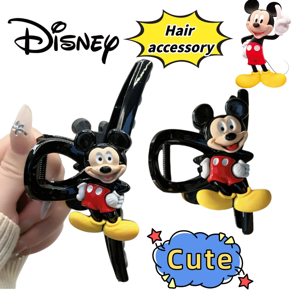 

Заколка для волос Disney Minnie: Изысканное украшение в мультяшном стиле, милый аниме-аксессуар для затылка, декор для волос