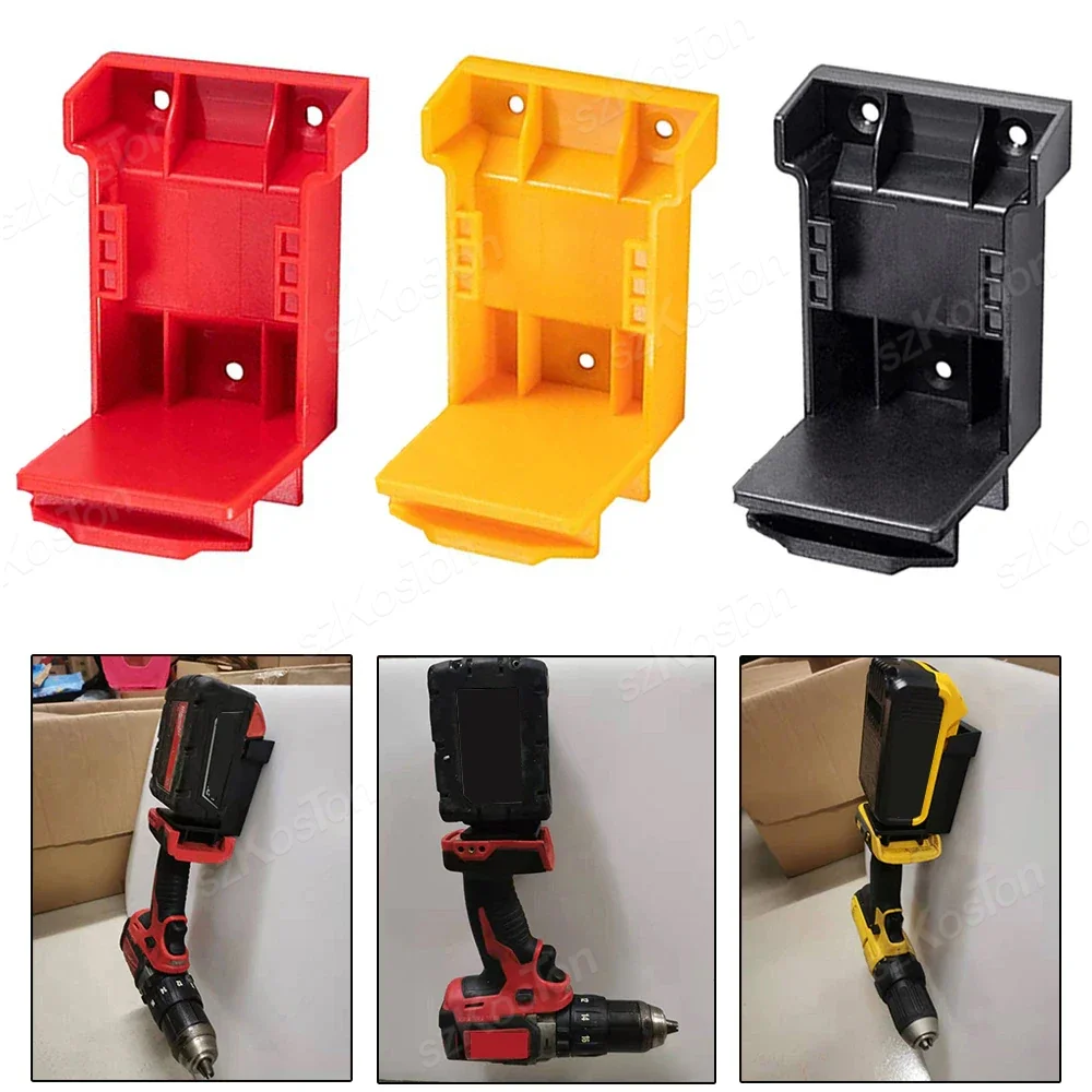 

1/5 Piece Wall Mount Battery Holder Power Tool Drill Organizer Holder for Dewalt 18V 20V for Milwaukee 18VBatteries Mount Base