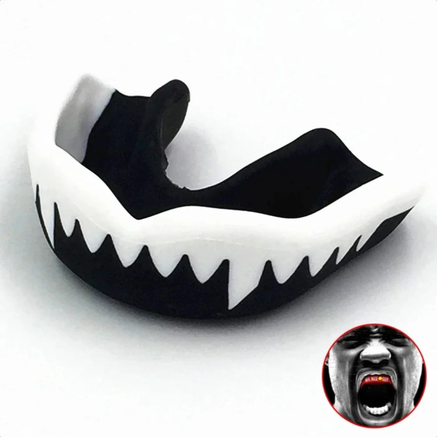 Ultimate Superior Comfortable Protective Adjustable Sport Mouth Guard for Adults - Effective Tooth Brace Trainer for Rugby, Boxi