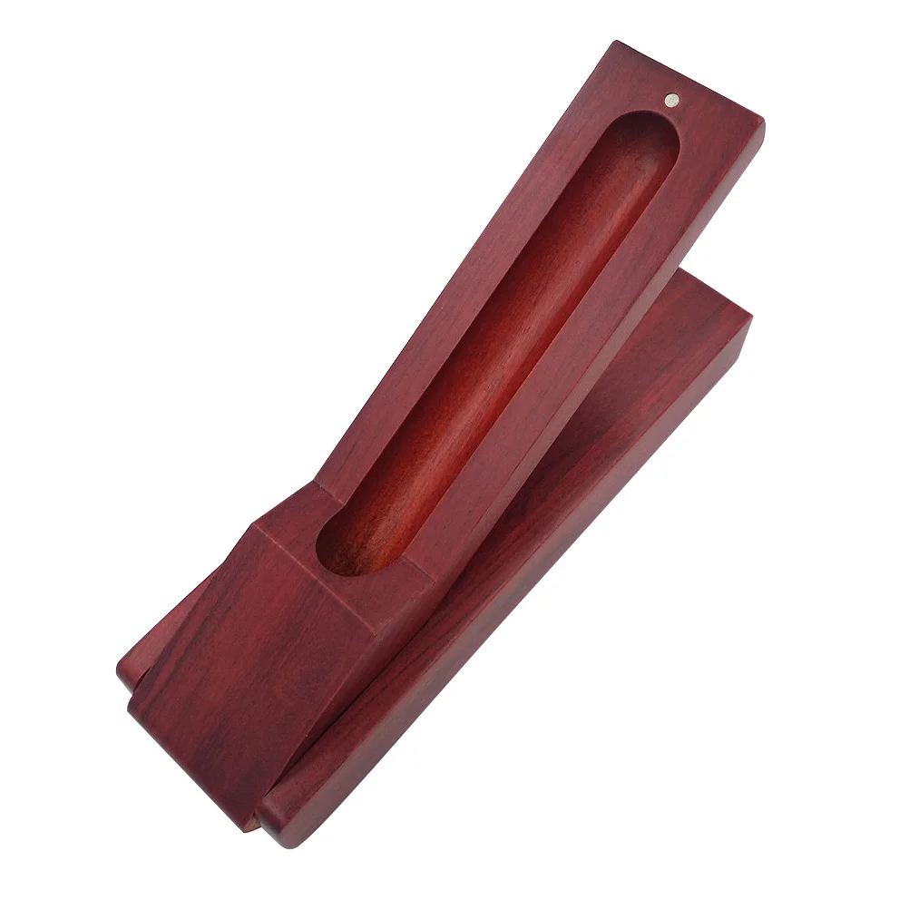 

1Pcs Wooden Stationery Box Classic Color Polished Rounded Single Pen Case Student Pen Storage Stationery Box