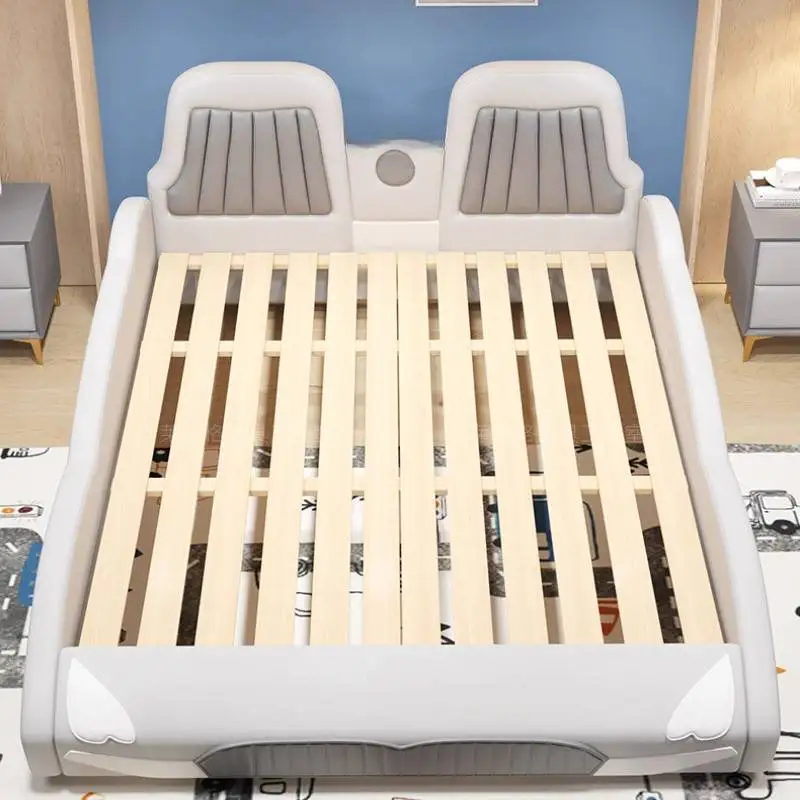 سرير أطفال بسيط من الدرابزين، تصميم فاخر ورخيص، سرير أطفال فردي مخصص حديث من Lettino Per Bambini أثاث منزلي #3