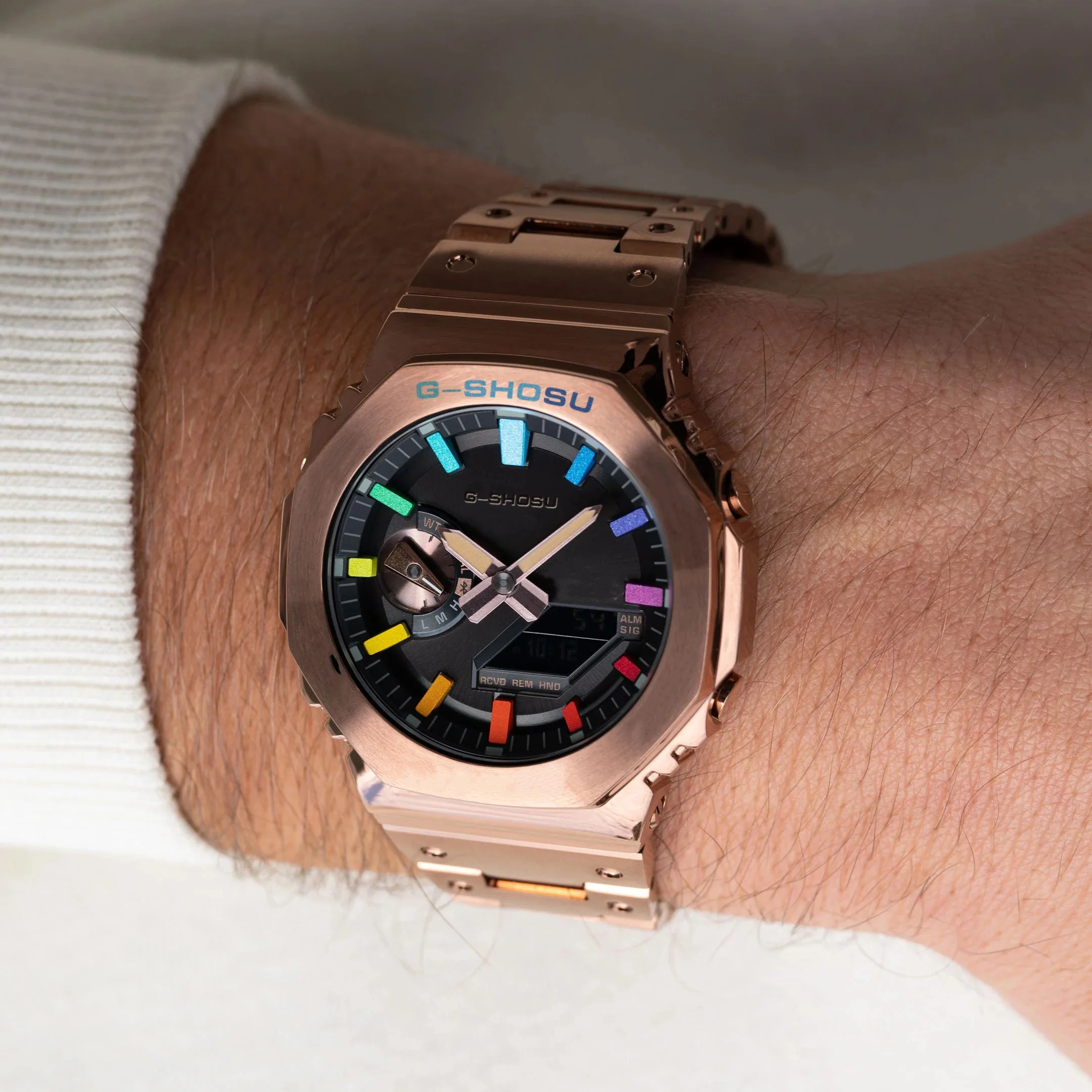 Спортивные цифровые электронные мужские и женские универсальные часы, полнофункциональные, мировое время, светодиодный циферблат из сплава, двойной дисплей, серия из дуба