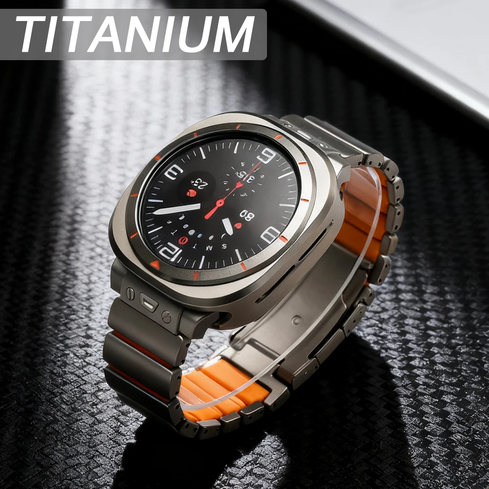 

Титановый ремешок без зазоров для Samsung Galaxy Watch Ultra 2025 Роскошный металлический ремешок для часов Galaxy Watch Ultra 47 мм 2024 Аксессуары