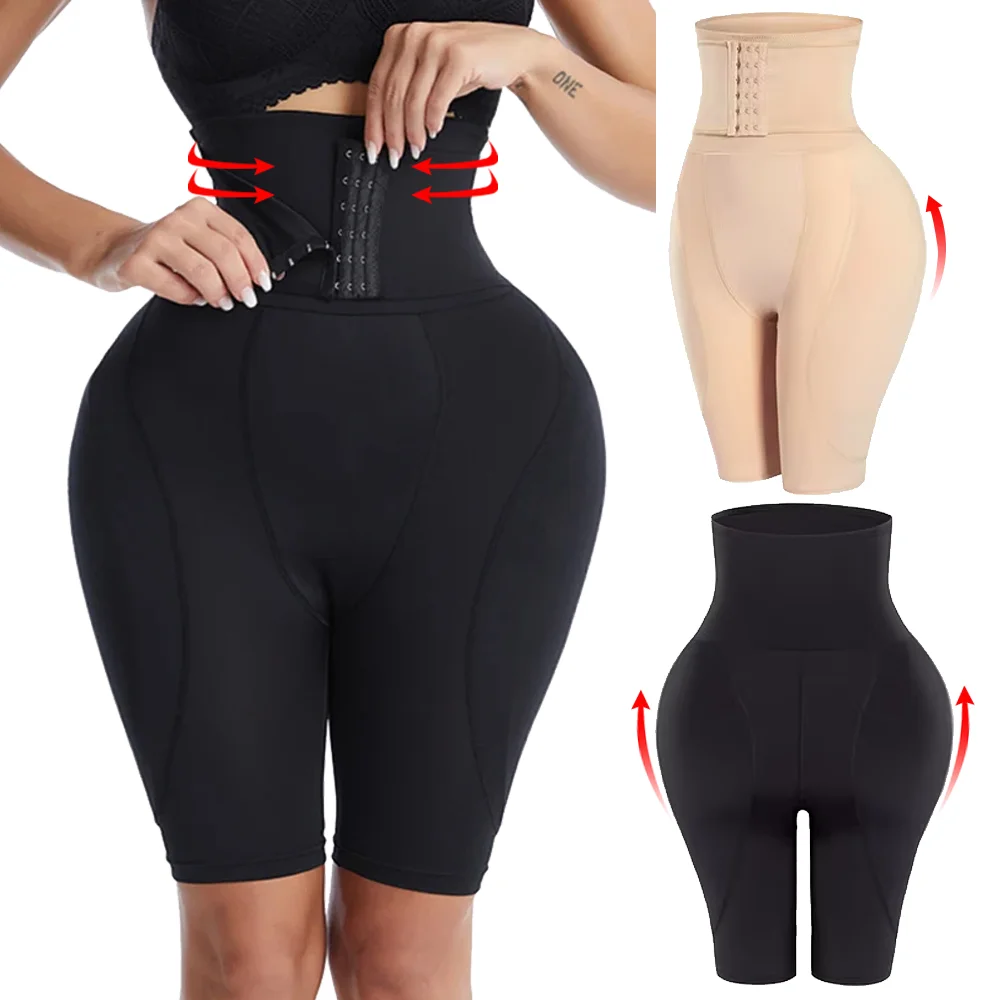 Frauen Hohe Taille Wear Abnehmen Butt Lifter Body Shaper Butt Pads Hüfte Gepolsterte Gefälschte Ass Shorts Enhancer, um Gesäß Größere