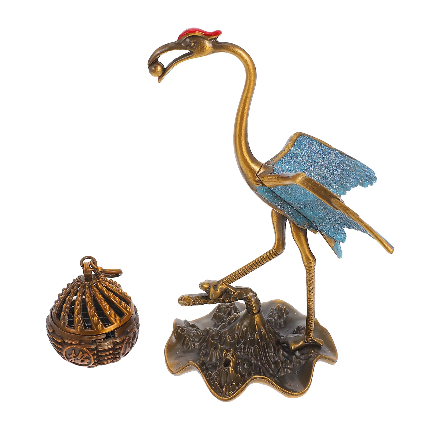 

Incense Burner Alloy Censer Holder Material Elegant Crane Stick Holder Home Decor nament