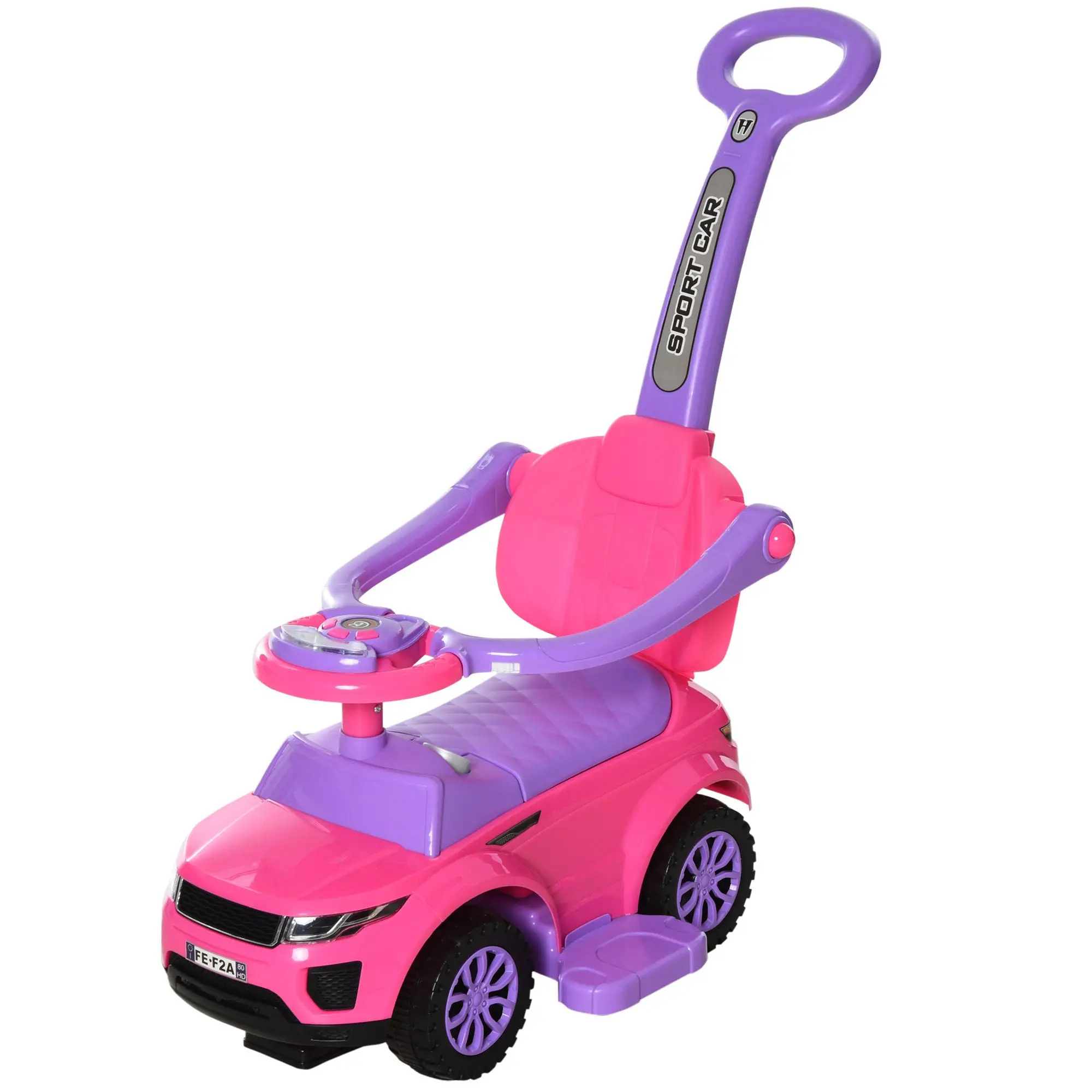 3 In 1 Push Cars for Toddlers Kid Ride on Push Car Stroller Sliding Walking Car Toy for Boy Girl 1-3 Years Old Pink