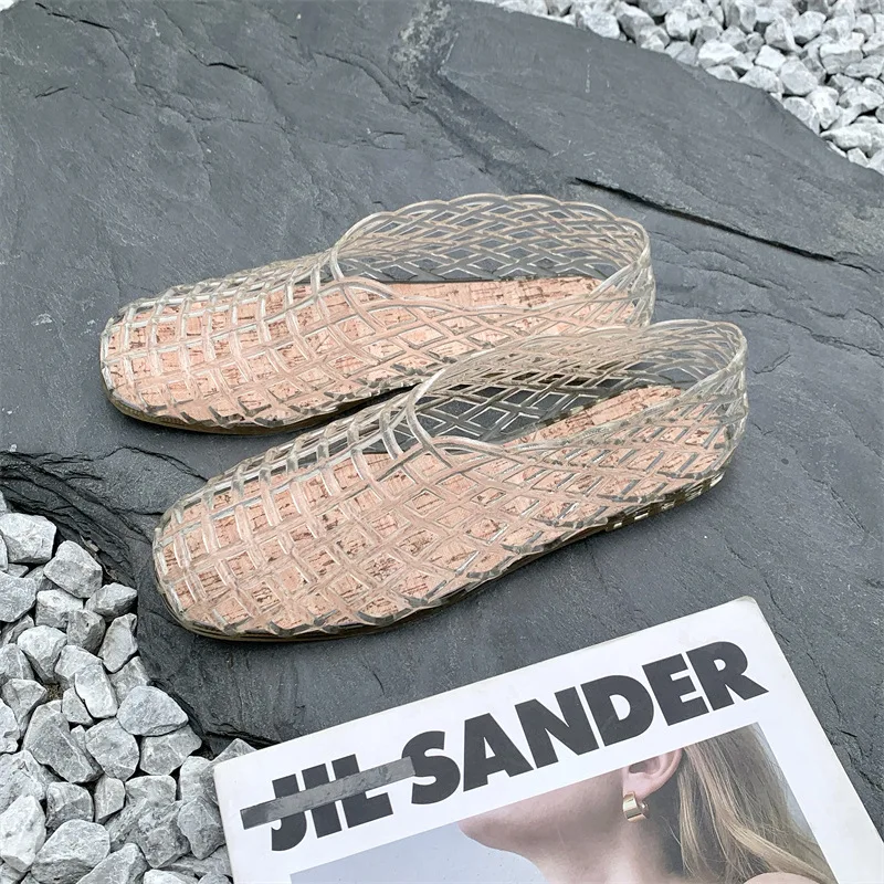 2025 Women's New Flat Sandals with Hollow PVC Breathable Summer Outerwear Baotou Bag and Casual Jelly Sandals image 5