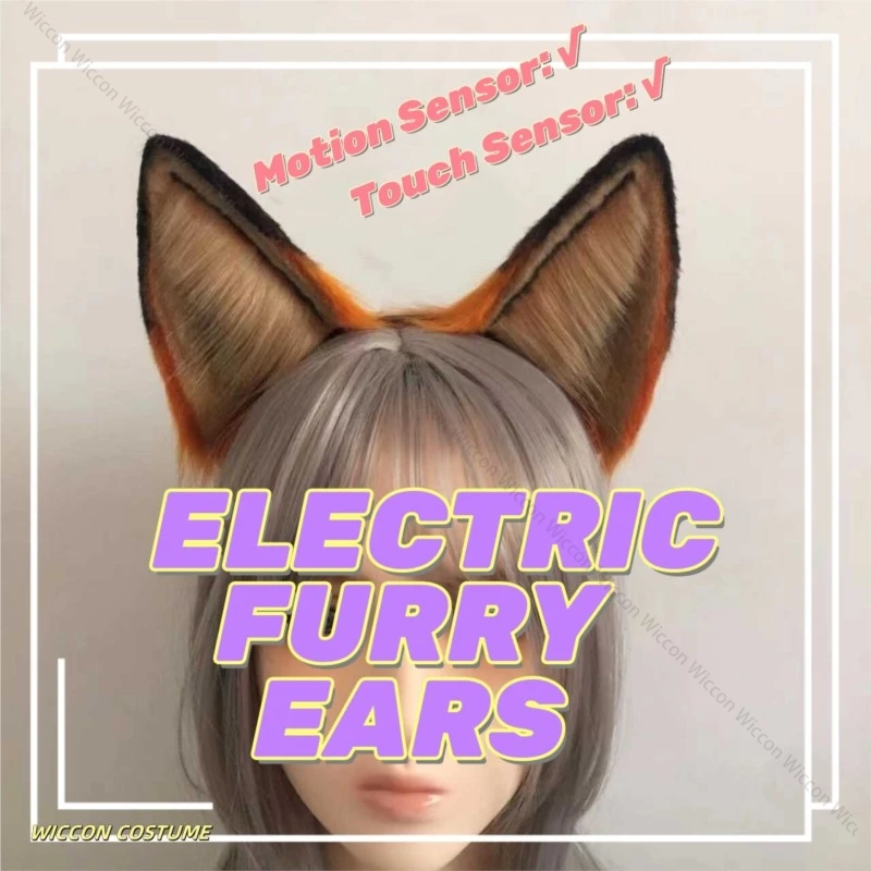 Furry Animal Cat Fox Ear Electric Hair Hoops Party Cosplay Fur Hairband Girls Fashion Halloween Headbands Headwear Accessories