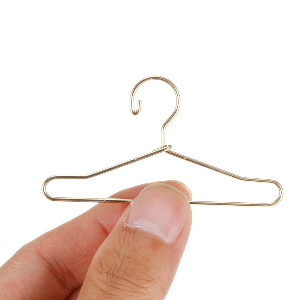 20 Pcs Mini Hanger Coat Hangers Clothes for House Dress Clothing Metal Accessory Pants