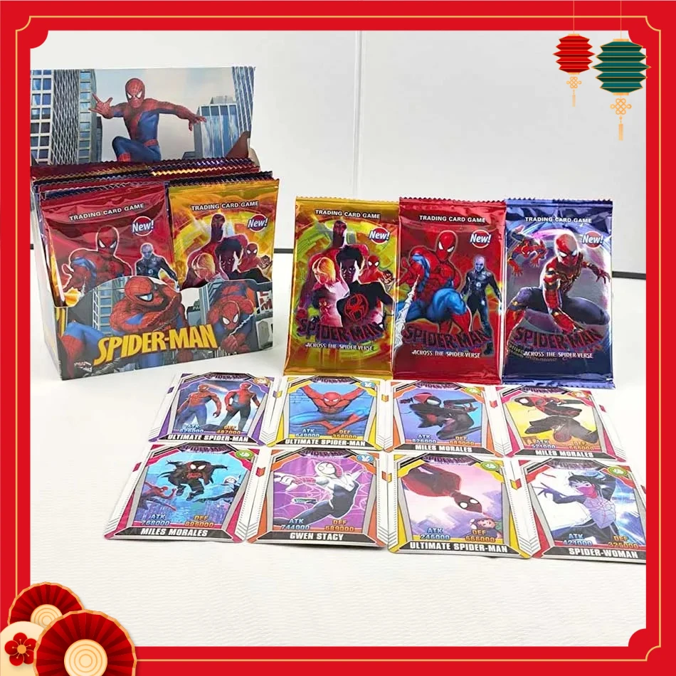 

@#New 2026 Popular Spidermans Card Collection Card Party Game Cartoon Spider Man Children's Birthday Gift Holiday Gifts