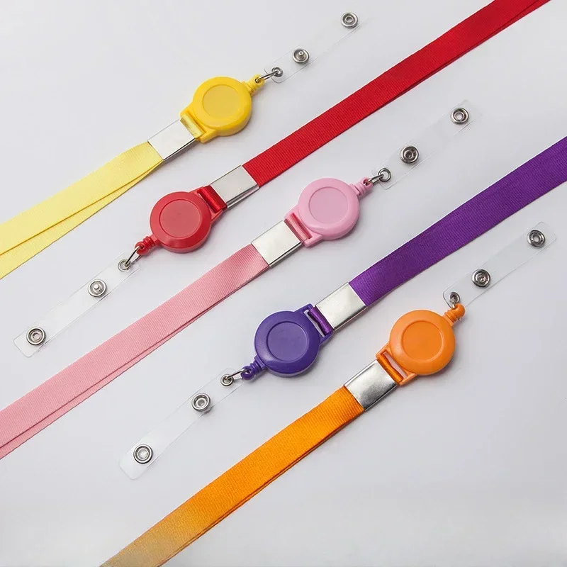 Chest Card Easy Pull Buckle Lanyard Card Hanging Rope Work Certificate Lanyard Custom Printing Nurse Accessories