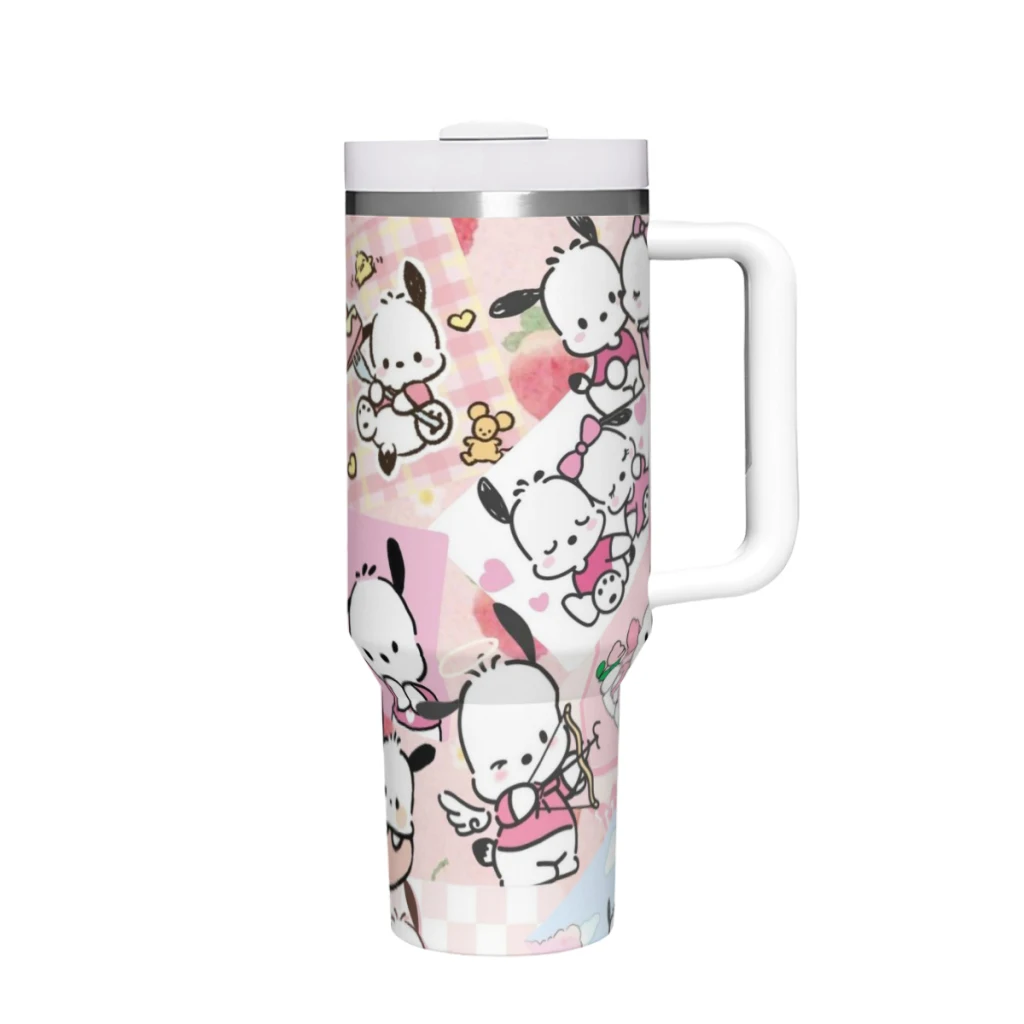 Car Travel Mugs Pochacco Stainless Steel 304 Tumbler Water Bottle 40oz/1200ml