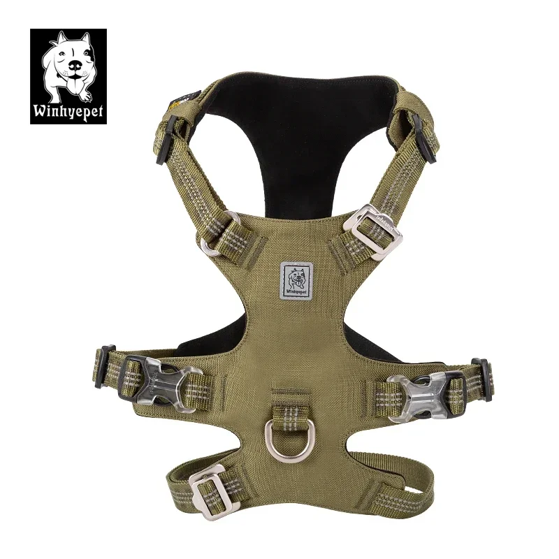 Winhyepet Dog Harness Back-Slip No Pull Cloth 3M Reflective for Large Medium Small Pet Puppy YH1808