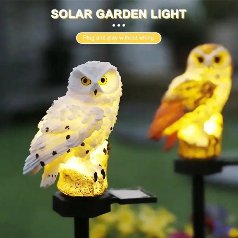 

Solar Powered LED Lights, Owl, Waterproof, Unique Lawn Lamps, Outdoor Animal Garden Decor, Solar Charging Light, Christmas Gifts