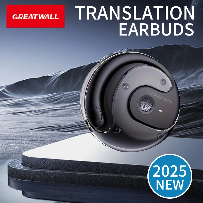 GREATWALL Подвесные наушники-переводчики, спортивные высококачественные стереонаушники, могут переводить 144 языка онлайн