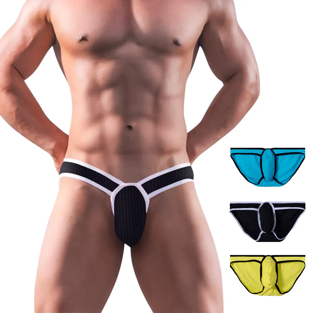 

3 Color Sexy Lingerie Man Cotton Briefs Underwear Male Jockstrap Panties Underpants Men Briefs AD7203