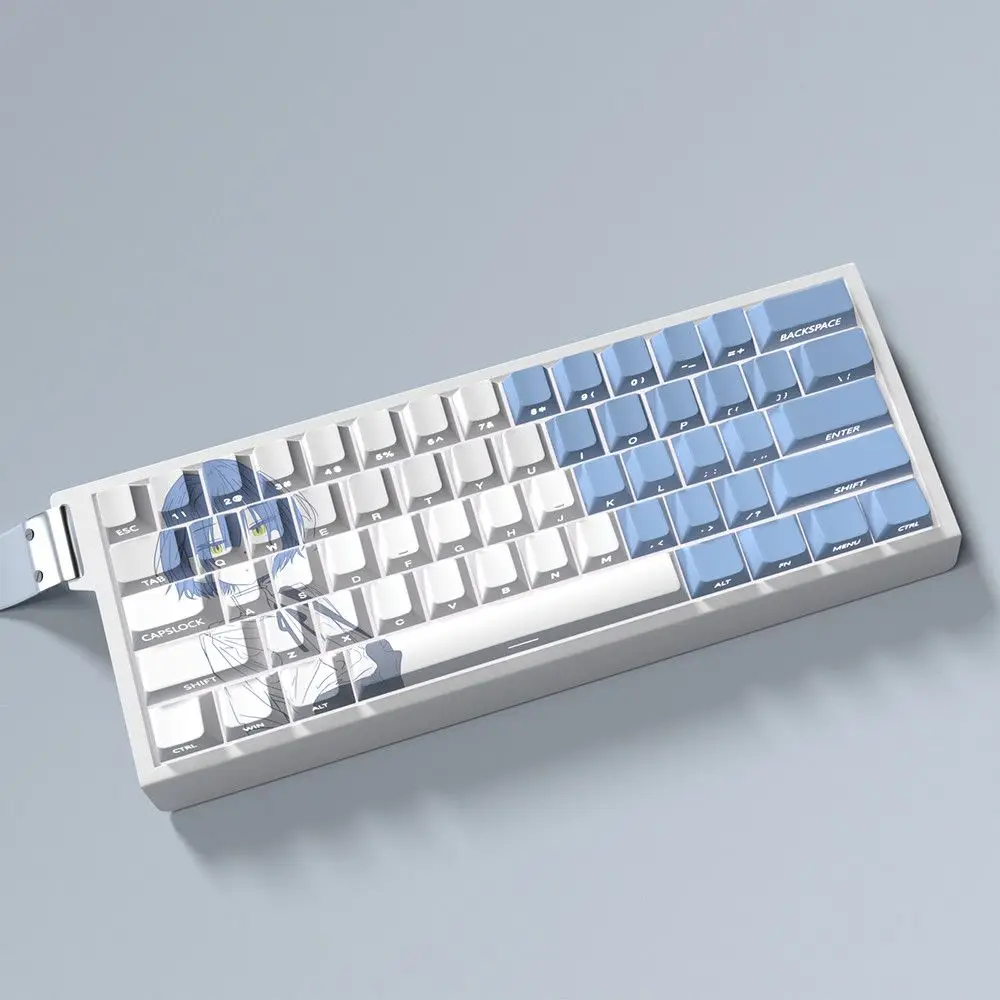 Bocchi the rock  Ryo Yamada Translucent Keycaps Side Print Keycaps PBT Dye-Sub Cherry for Mechanical Keyboard Wooting 61 65 68