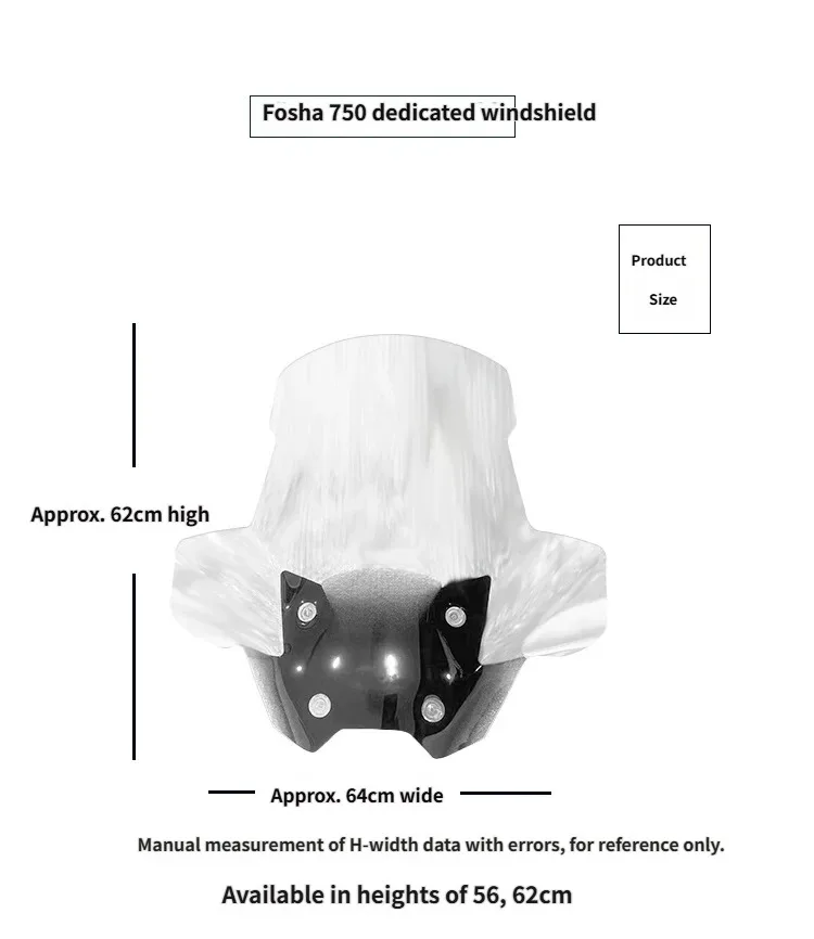 Fit  NSS750 Front Windshield High Wind Deflector Rain Shield Imported Glass