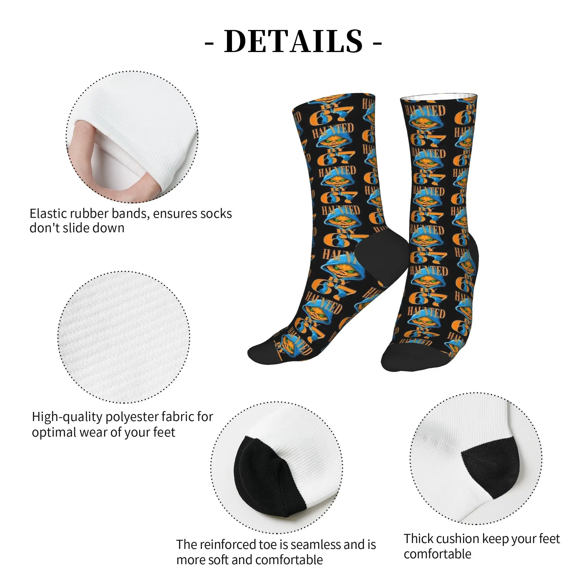 مسكون بواسطة 67 جوارب الهالوين المضحكة على شكل يقطين جوارب قوطية للرجال جوارب خارجية ناعمة نمط شتوي جوارب مضادة للانزلاق