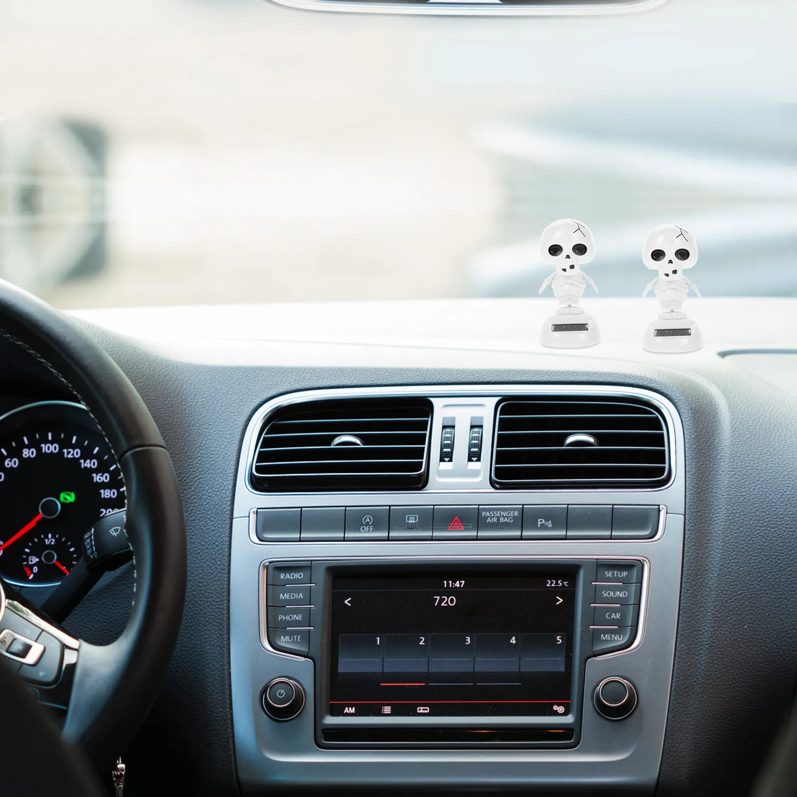 

2 шт. Солнечные танцующие призраки для Хэллоуина, декор для автомобиля и рабочего стола, украшения на Хэллоуин