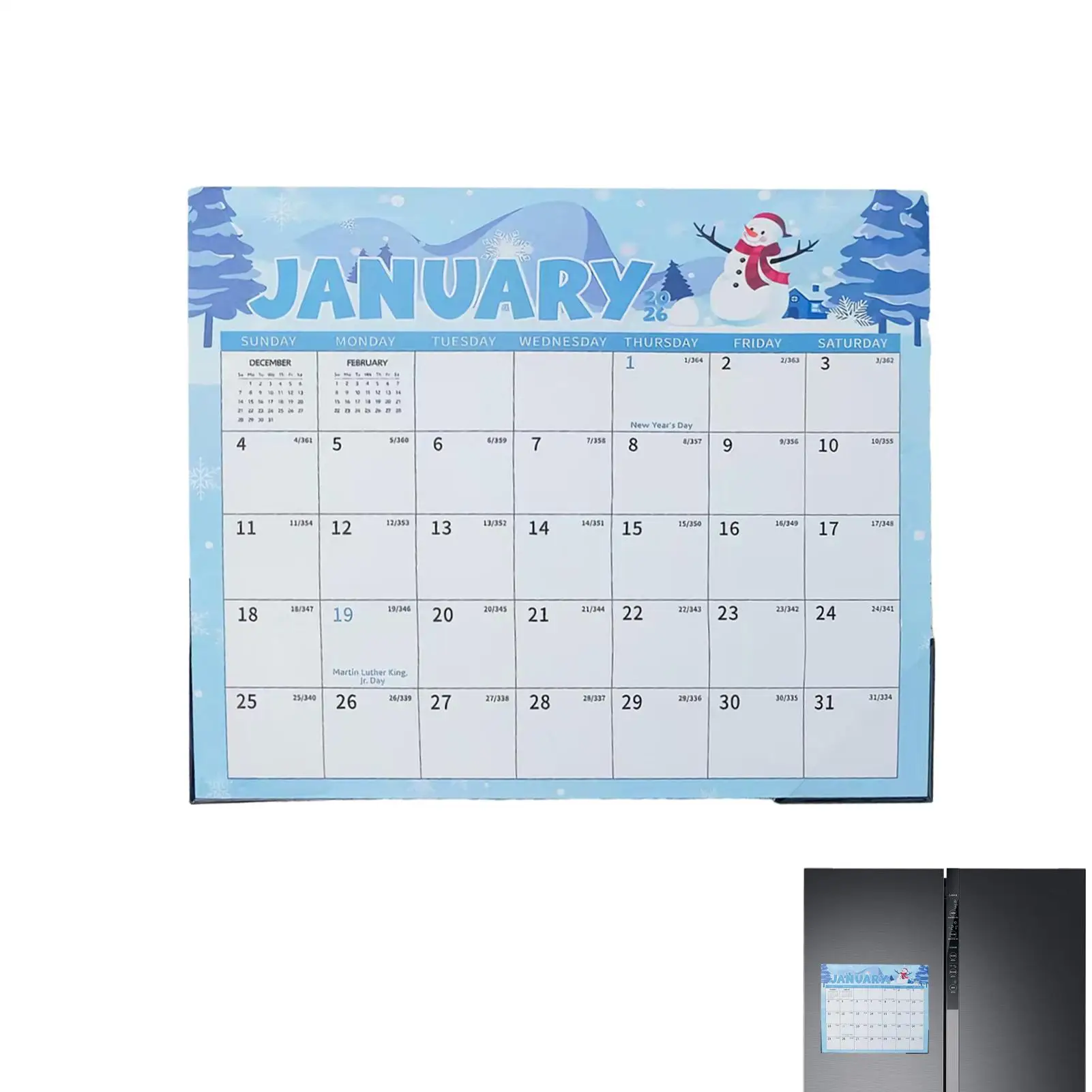 2026-2027 Magnetic Fridge Calendar January 2026 to June 2027 18 Monthly Fridge Calendar Magnet for Easy Organizing Home Office
