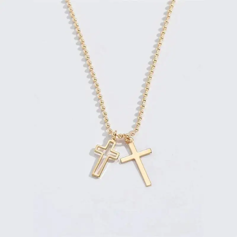 

Minimalist Long Tassel Cross Pendant Necklace For Women Vintage Y-Shape Gold Color Chain Choker Girls Jewelry Gift