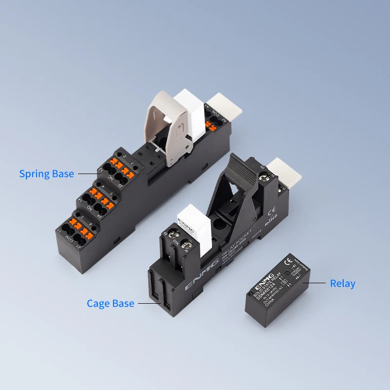 레일 장착 솔리드 스테이트 릴레이, 24V DC 제어, DC/AC SSK10D6132 SSK4A2032 용수철 베이스, 산업 자동화용 솔리드 스테이트 릴레이